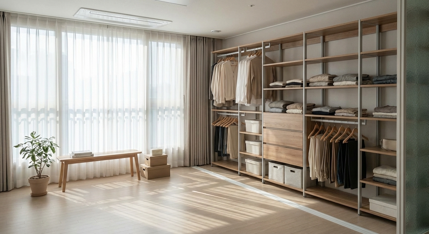 안방 드레스룸 행거 시공 장단점과 시스템 옷장 설치