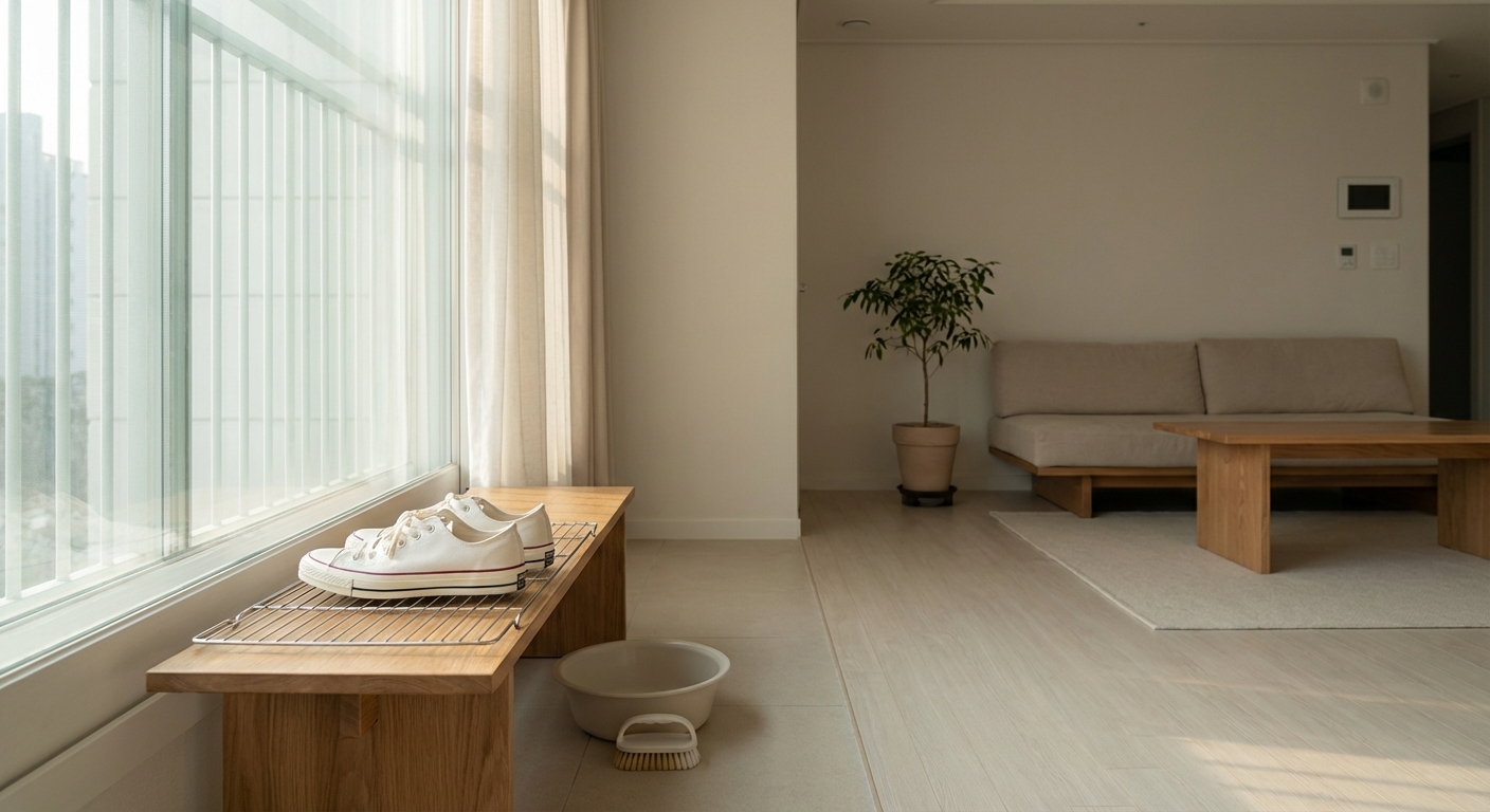 흰 운동화 세탁법: 집에서 변색 없이 하얗게 빠는 법